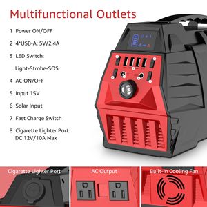 เครื่องสำรองไฟแบบพกพา 220V ไซน์เวฟ 500W ระบบกักเก็บพลังงาน แหล่งจ่ายไฟพลังงานแสงอาทิตย์แบบพกพา - Product Image 5