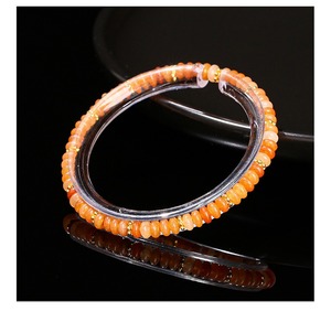 4x2mm 천연 녹색 Aventurine 보석 팔찌 골드 론델 스톤 비즈 치유 크리스탈 쌓을 수있는 스트레치 팔찌 선물 - Product Image 5