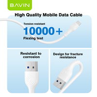 Kabel Bavin Baru dan Harga Murah QC3.0 dengan Transmisi Data Material TPE 1M untuk Semua Ponsel 2023