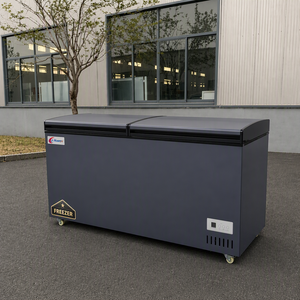 Congélateur coffre commercial polyvalent compact à couvercle supérieur verrouillable en acier inoxydable certifié CE ETL numérique - Product Image 4