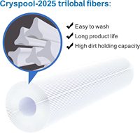 Filtre Cryspool compatible avec C-4335, PRB35-IN, FC-2385, 35 Sq. Lot de 2 cartouches filtrantes pour spa, support OEM
