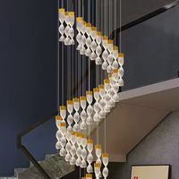 Salon Lampe Grand Lustre De Luxe Duplex Appartement Vin Villa Escalier Lustre