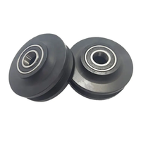 Top qualité 70mm grange porte coulissante rouleau poulie plastique piste poulie roue rouleaux pour porte coulissante grange