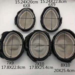 Prothèse capillaire pour hommes en cheveux naturels, entièrement tissée à la main, modèle M-lace & I Lace, populaire pour le commerce électronique transfrontalier, toupet de remplacement capillaire, modèle CC89 - Product Image 3