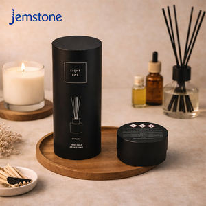 Emballage de tube en carton pour huile essentielle de luxe personnalisé, cylindre rond en kraft avec insert en EVA, emballage de tube en papier pour diffuseur de parfum - Product Image 2