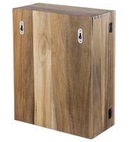 Cadre photo rectangulaire de luxe en bois brûlé et acrylique, durable et écologique, avec porte à charnière, fond en liège et tableau d'affichage pour paysages.