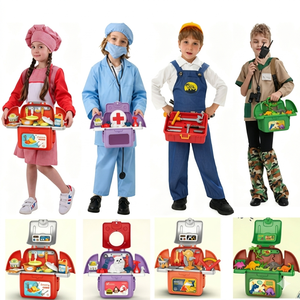 Uniformes de métiers professionnels pour enfants, costumes réalistes pour la Journée <span class=keywords><strong>des</strong></span> carrières avec accessoires, ensemble de jeu de rôle STEM pour garçons et filles de 3 à 6 ans - Product Image 1