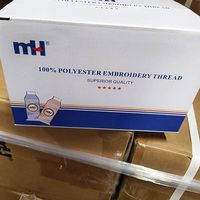 Fil à broder en polyester MH Manufacturing 128G, fil à broder en soie, fil à broder 100% polyester 120D/2