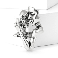 Nouvelle mode Vintage personnalité alliage baiser amoureux broche pour unisexe vacances cadeau de mariage
