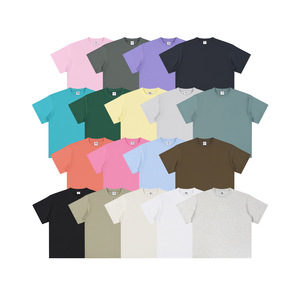 Men's <b>Plain</b> Cotton T-Shirt Short Sleeve O-Neck Oversized Fit Solid Color T Shirts Custom Logo Printing Embroidered <b>Tshirt</b> - Product Image 4