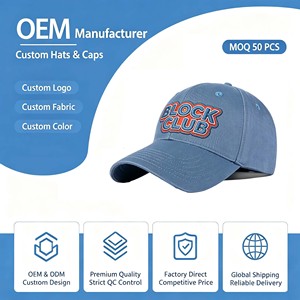 High Quality 3D Embroidery Custom 6-Panel 100% Cotton Canvas Baseball Cap Fashion Blank <b>Hats</b> Washed Running Common Four Seasons - Product Image 1