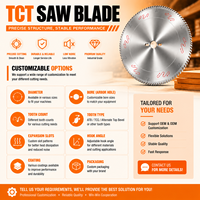 Lame de scie circulaire TCT en carbure de tungstène à pointe d'alliage dur, résistante à l'usure et à longue durée de vie, pour la découpe de panneaux de meubles en bois, directement de l'usine
