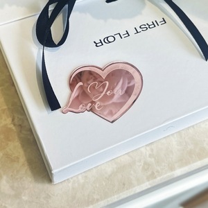 Décoration de gâteau en acrylique en forme de cœur pour la Saint-Valentin, pour elle et lui, anniversaire, mariage, fête, ensemble de décorations - Product Image 4