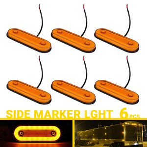 Feux de position latéraux universels orange ambre, feux de signalisation, feux indicateurs pour camions, remorques, fourgons, bus, SUV - Product Image 4