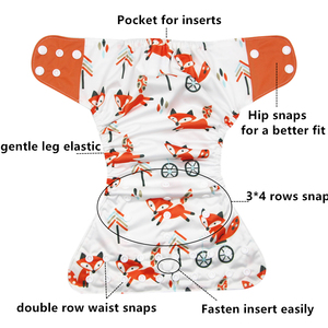 Nouvelle <span class=keywords><strong>couche</strong></span> <span class=keywords><strong>lavable</strong></span> pour bébé, super absorbante, réutilisable, en tissu, avec poche - Product Image 4