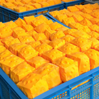 Fournisseur en gros Zoey Squishy Cheese Block, jouet sensoriel anti-stress en caoutchouc, non comestible, durable, pour enfants et adultes
