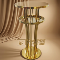 Tables de bar et chaises pour restaurants et bars, table de réception, or, argent, durables, pour événements extérieurs, mariages, faible MOQ