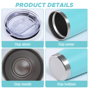 OEM/ODM Custom 20oz Stainless Steel Thermal Mug Double Wall Insulated Vacuum Tumbler Magnetic Slide Lid Handle BPA Free LED - Product Image 3