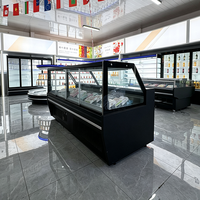Vitrine réfrigérée commerciale pour charcuterie, présentoir de plats cuisinés, armoire réfrigérée pour viande et sushis de supermarché