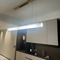 Lustre de restaurant moderne et minimaliste de luxe, luminaires décoratifs créatifs, pour bureau, salon de thé, bar, îlot de cuisine, en albâtre