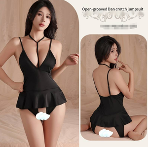 Nueva <span class=keywords><strong>lencería</strong></span>, pijama, entrepierna abierta de una pieza, uniforme de chica picante, conjunto seductor y apasionado. Las niñas <span class=keywords><strong>gorditas</strong></span> de talla grande pueden usar - Product Image 2