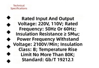 Transformateur élévateur/abaisseur de tension CDDZ-F-2000VA 110V/220V monophasé 50/60Hz, convertisseur AC avec écran LCD et protection contre la surchauffe