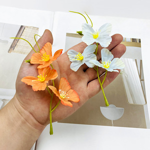 Guirlande de fleurs artificielles papillon 15 cm en plastique, pour coiffure DIY, décoration de mariage et de maison, style pastoral - Product Image 3