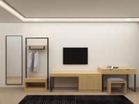 Hotel-TV-Schrank-Kombinationsset Maßgefertigte Gästezimmer-Aufbewahrungsmöbel Direkt vom Hersteller für Hotel-, Resort- und Apartment-Projekte