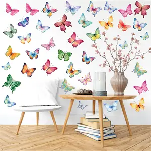 High Quality Butterfly Wall Sticker Home Bedroom Decoration Adhesive Vinyl PVC Waterproof Decractive Wall Stickers Decal
