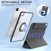 Étui en acrylique transparent accepter étui pour tablette porte-crayon pour iPad Pro 4th 5th 6th 12.9 pouces