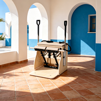 Silla de Pilates de Madera de Arce para Rehabilitación con Tensión de Resorte Ajustable para Fisioterapia, Entrenamiento y Yoga