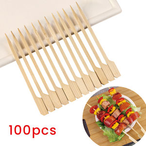 50 unids/bolsa 12cm 18cm pinchos de bambú Natural púas de madera barbacoa pinchos parrilla barbacoa Kebab asar <span class=keywords><strong>PartyMaker</strong></span> paquete palos - Product Image 3
