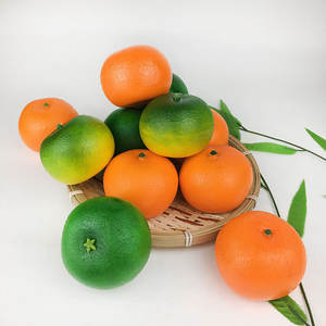 Modelo de Fruta Artificial Naranja para Exhibición en Vitrinas, Manualidades de Polifoam Verde y Amarillo para Decoración de Habitaciones y Fotografía, Adornos Decorativos - Product Image 4