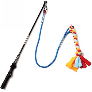 Dayanıklı açık interaktif naylon kauçuk Teaser değnek polar halat Tether cazibesi köpeğin römorkör-of-War Chase flört kutup spor köpek oyuncak - Product Image 1