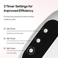 Lampe UV LED professionnelle à séchage rapide pour ongles avec base effet miroir, vente en gros, commande en vrac, personnalisable en usine pour les détaillants en ligne