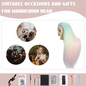 La cabeza del instructor puede ser trenzada, enrollada, larga, hecha de seda de alta temperatura y tiene forma de cara de muñeca - Product Image 4