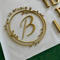 Usine en gros personnalisé 3d Logo entreprise mur signe marque boutique entreprise Restaurant lettres en acier inoxydable métal Logo 3d signe