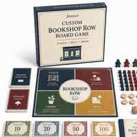 Jeu de société personnalisé pour la stratégie d'une librairie, avec billets en papier, pièces en bois et cartes de reverses |   OEM & ODM