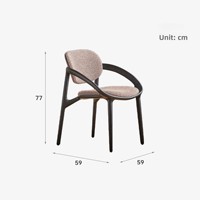 Chaises de salle à manger en bois massif de style nordique moderne, revêtement en tissu, pour la maison ou la cantine, pour les salons, les restaurants