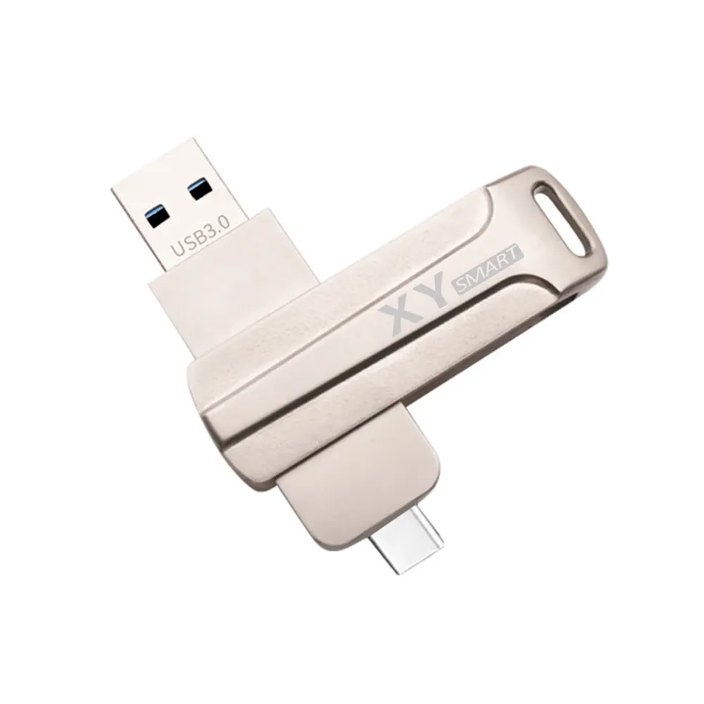 Otg USB Flash drive tipe C, harga pabrik hadiah promosi dengan 8GB 16GB 32GB 64GB kapasitas 128GB stik memori USB 3.0 256GB