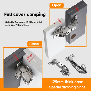 Cerniera a Tre Stadi per Porta con Angolo Zero 125 Gradi, Griglia 16-36mm, Ammortizzazione Idraulica, Chiusura Morbida, Moderna per Camera da Letto - Product Image 5