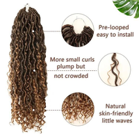 Tresses crochet de déesse de haute qualité de 26 pouces Extensions de cheveux Locs Boho River pour femmes noires Style papillon