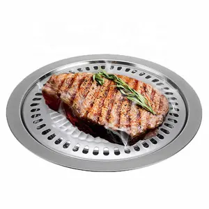 Draagbare Koreaanse Outdoor Rookloze Barbecue Gas Grill Pan Huishoudelijke Rookloze Gasfornuis Plaat Bbq Roosteren Kookgereedschapssets