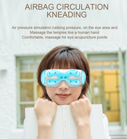 Logo personnalisé à basse quantité minimale de commande Outil de massage des yeux par vibration portable Masseur chauffant de beauté Masseur oculaire à pression airbag pour musique électrique