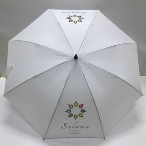 Paraguas de Golf Promocional Semiautomático, Grande, Resistente al Viento, de Fibra de Vidrio, con Apertura Automática, Color Blanco, con Impresión de Logotipo Personalizado - Product Image 2