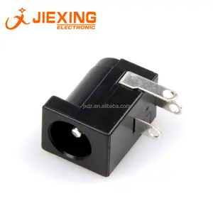 Tomada de jack de alimentação, DC-005 dc, conector dc005 5.5*2.1mm, 2.1 pinos redondos, cor preta