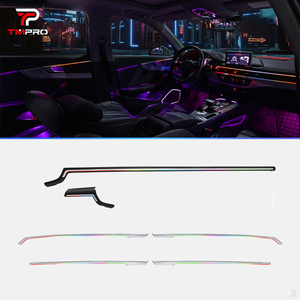 Systèmes d'aide à la sécurité 64 couleurs éclairage ambiant de voiture contrôle APP pour <span class=keywords><strong>Audi</strong></span> A4L 2017-2024 mise à niveau intérieure - Product Image 1