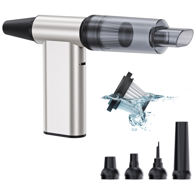 Lightweight Wet & Dry Computer Vacuum Cleaner-Cordless Canned Air Duster for Keyboard Cleaning-Powerful & Energy-Efficient