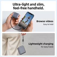 Chargeur portable 20000mAh 22.5W, charge rapide, PowerBank avec câble Type C détachable intégré, indicateur LED, double port