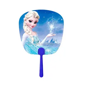 Custom Beautiful Designs 3D Lenticular Hand fan Plastic PET 3D Promotional Hand fans Cartoon 3D lenticular fans